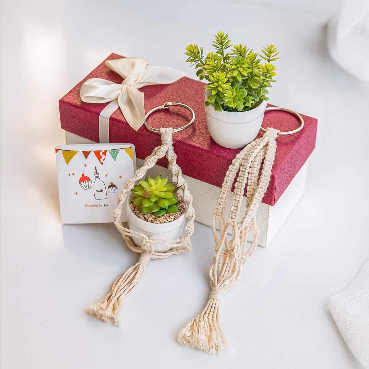 Makramee Pflanzenhänger als Geschenk