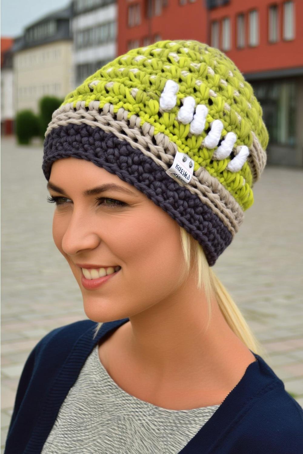 Sportliche Neon-Beanie