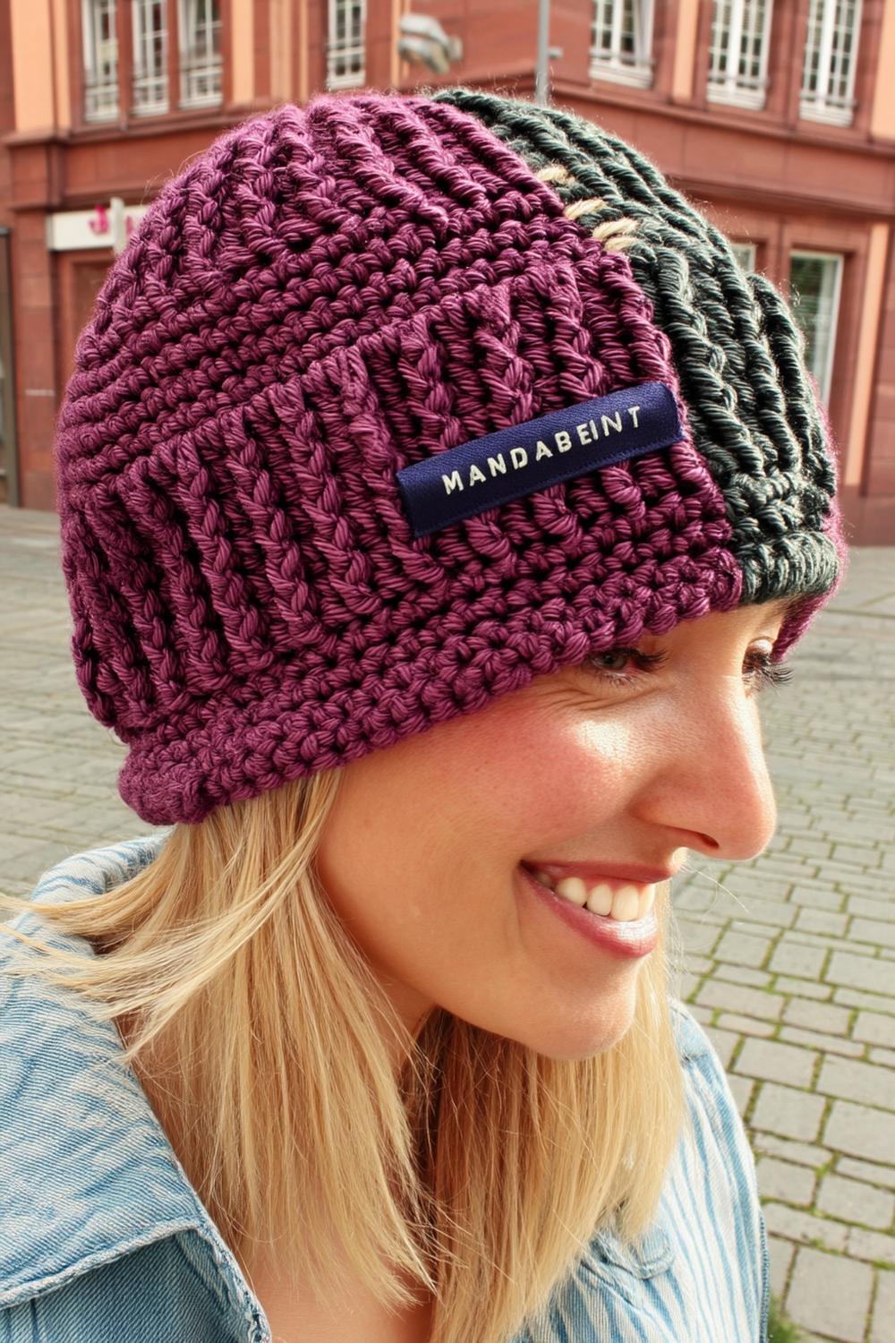Stylische Beanie mit Label