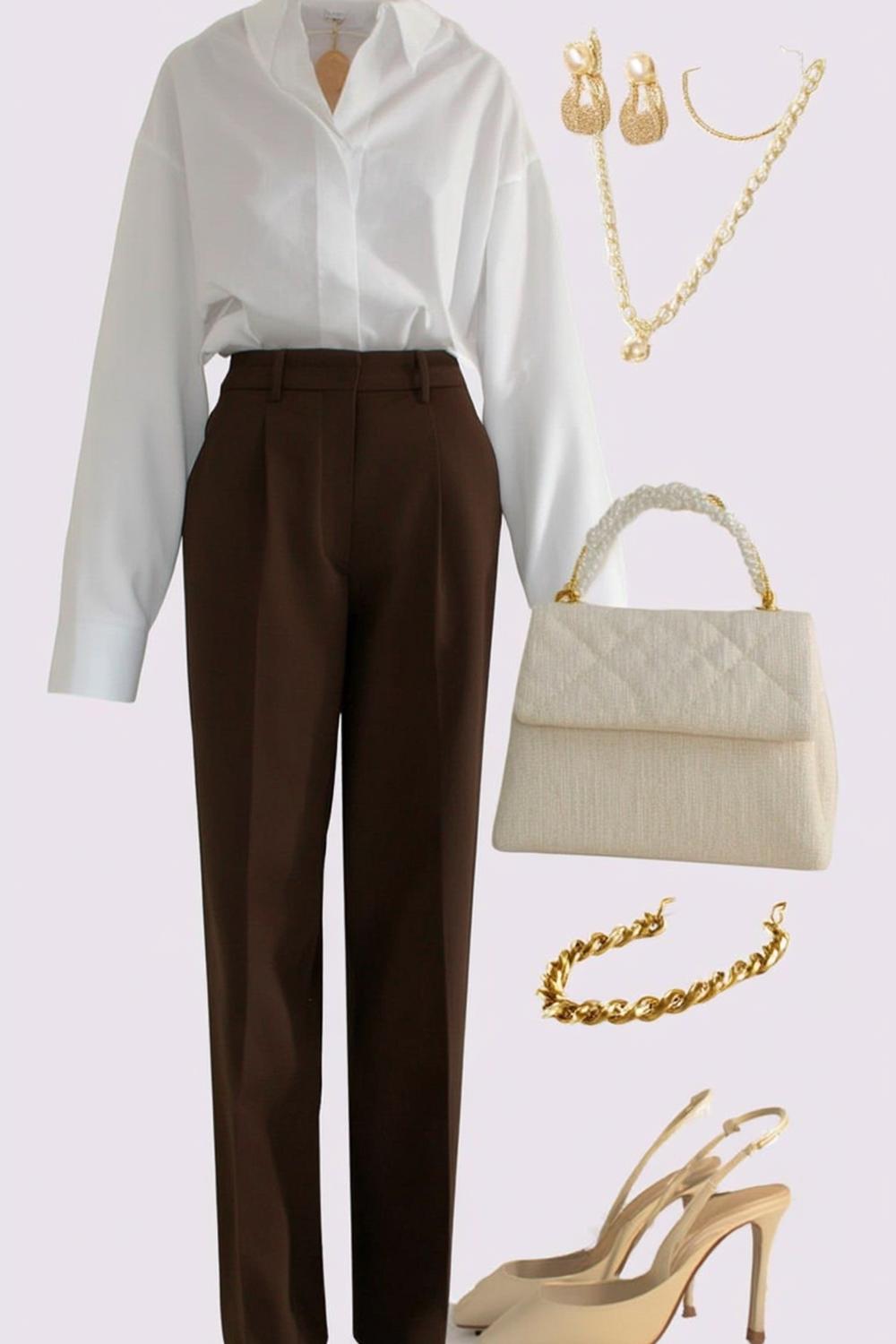 Braune Anzugshose Klassisch