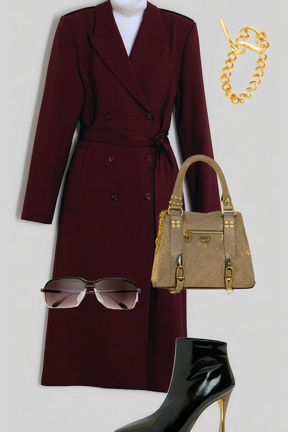 Burgundy Blazer Eleganz