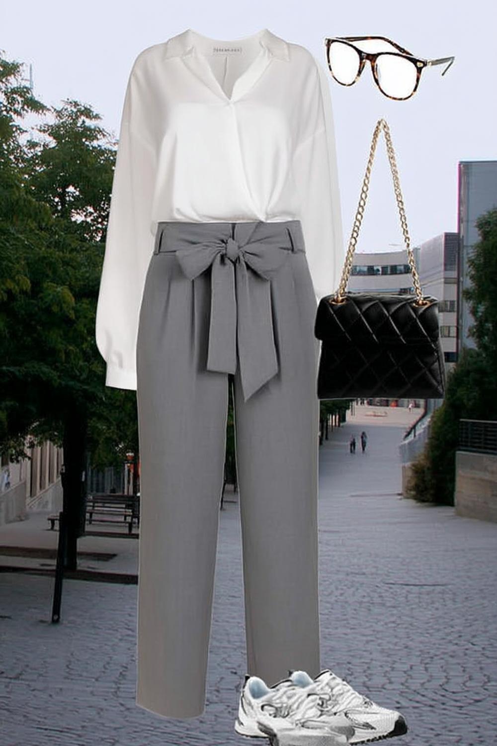 Schwarze Anzugshose Edgy