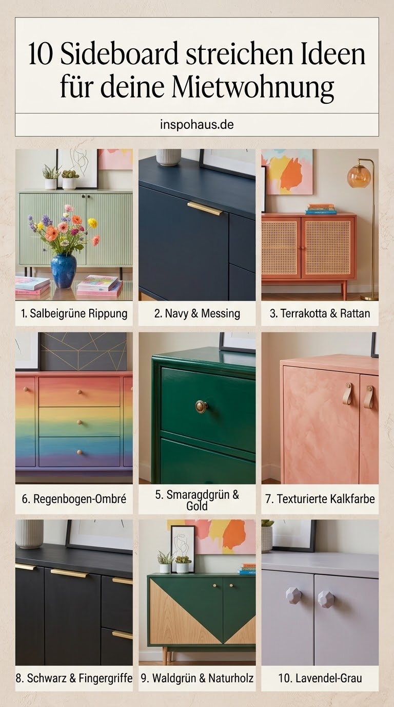 10 Sideboard streichen Ideen für deine Mietwohnung