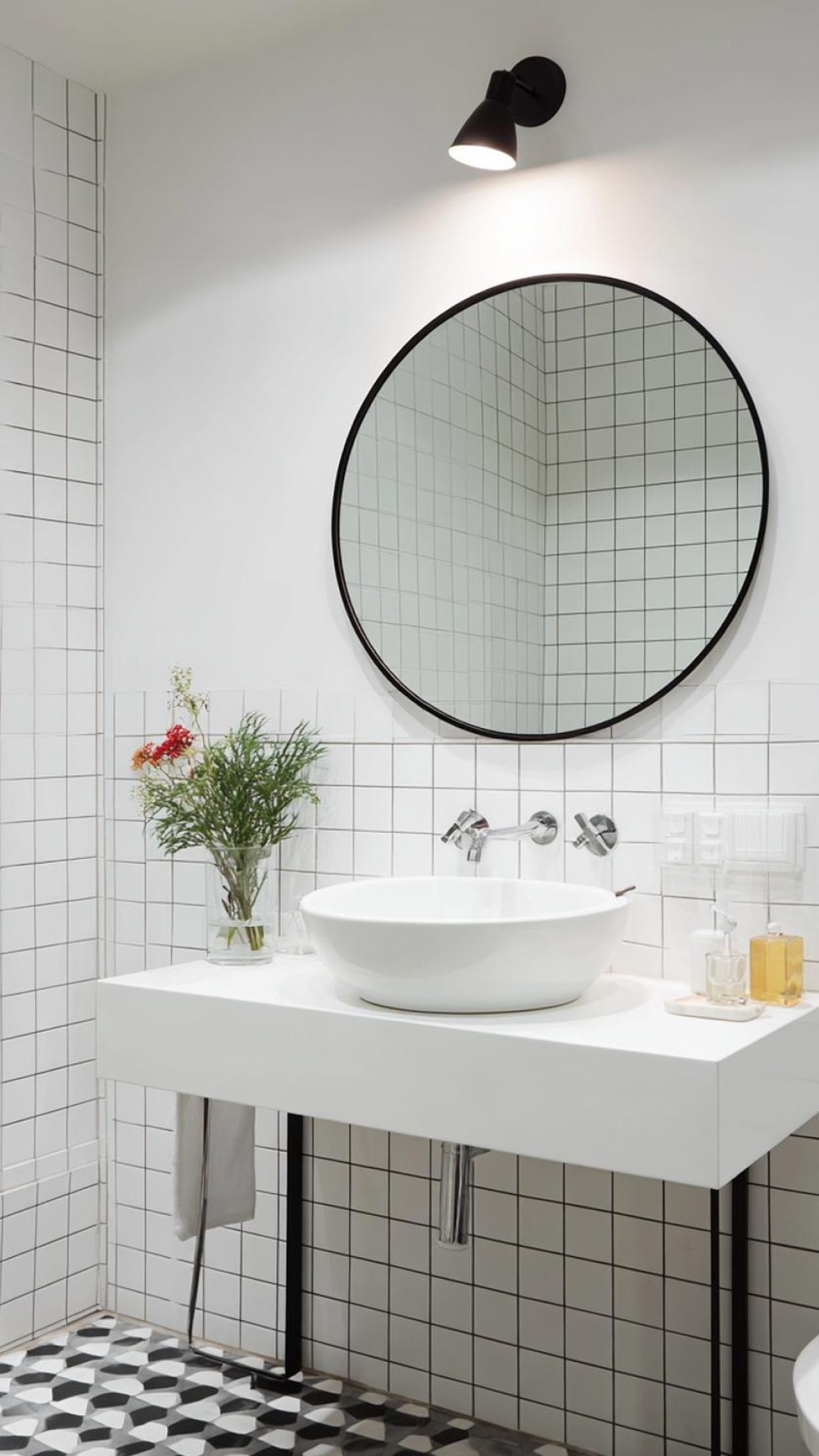 34 Ordnung und Stil im kleinen Badezimmer