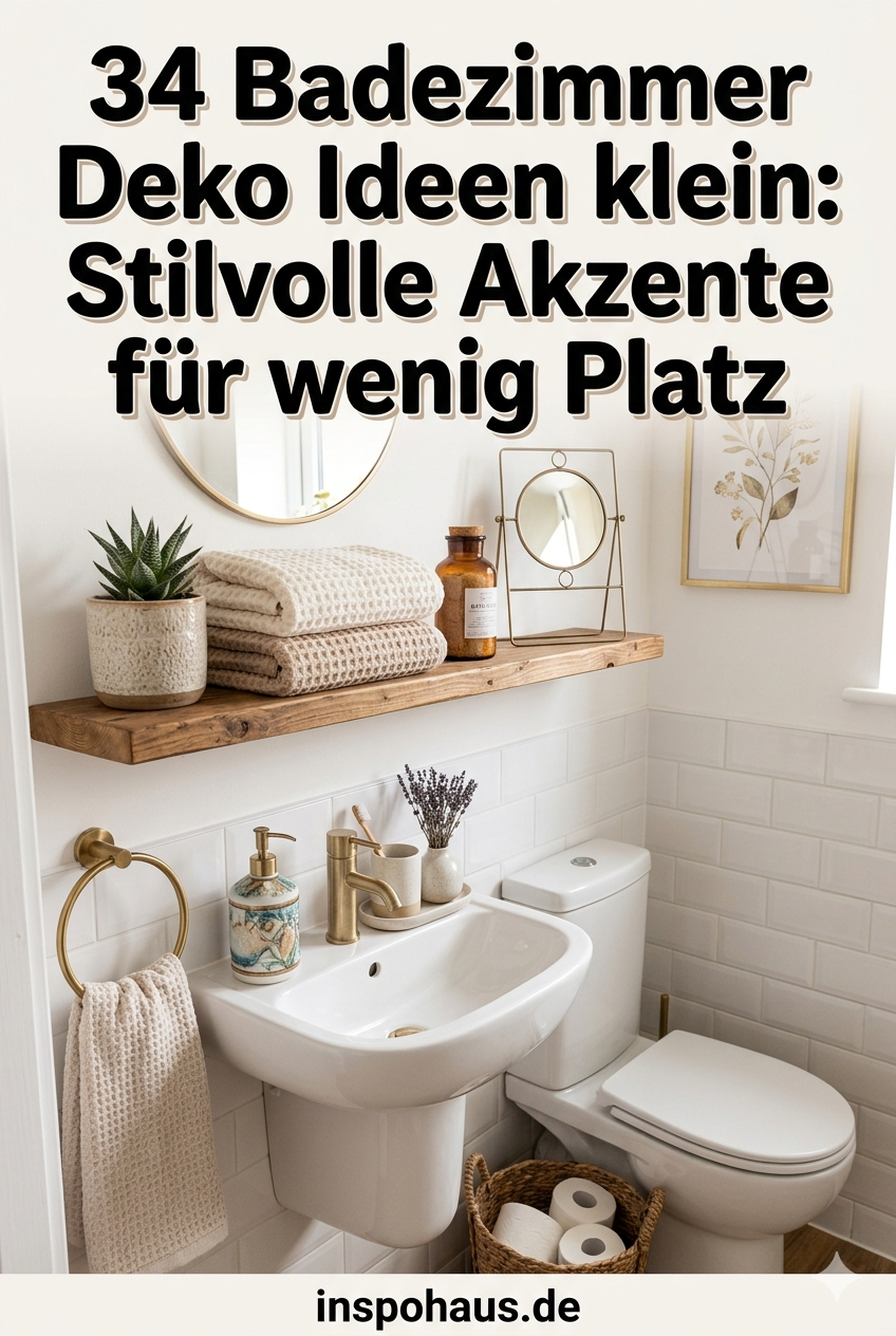 34 Badezimmer Deko Ideen klein: Stilvolle Akzente für wenig Platz