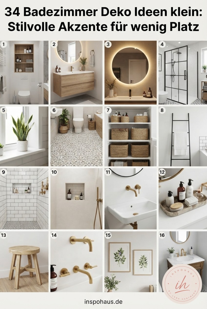 34 Badezimmer Deko Ideen klein: Stilvolle Akzente für wenig Platz