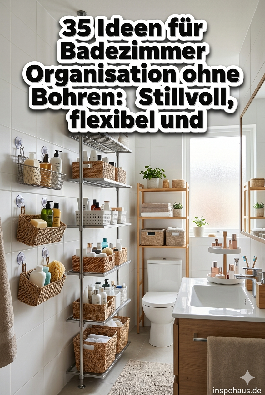 35 Ideen für Badezimmer Organisation ohne Bohren: Stilvoll, flexibel und mieterfreundlich