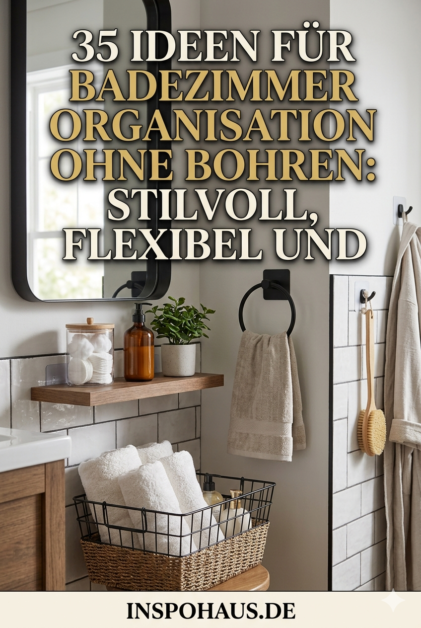35 Ideen für Badezimmer Organisation ohne Bohren: Stilvoll, flexibel und mieterfreundlich