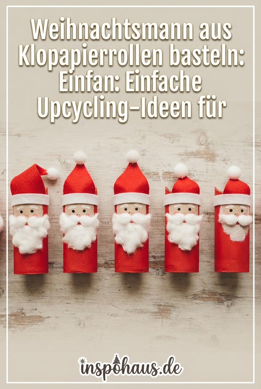 Weihnachtsmann aus Klopapierrollen basteln: Einfache Upcycling-Ideen für Weihnachten
