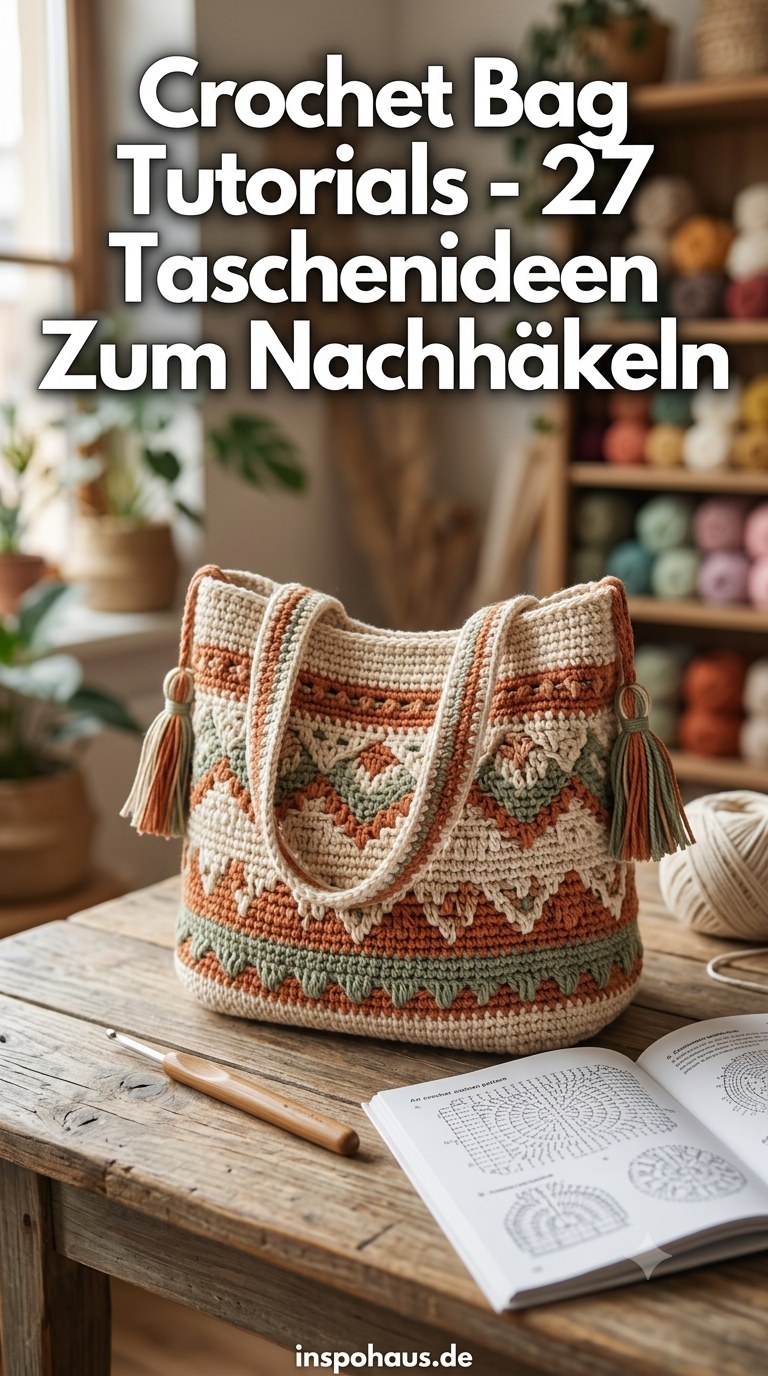 Crochet Bag Tutorials - 27 Taschenideen Zum Nachhäkeln