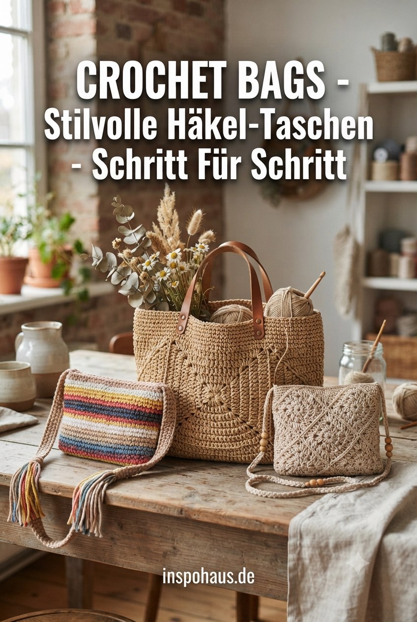 Crochet Bags - Stilvolle Häkel - Taschen Schritt Für Schritt