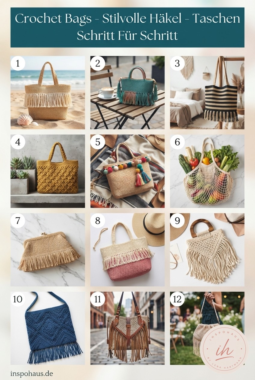 Crochet Bags - Stilvolle Häkel - Taschen Schritt Für Schritt