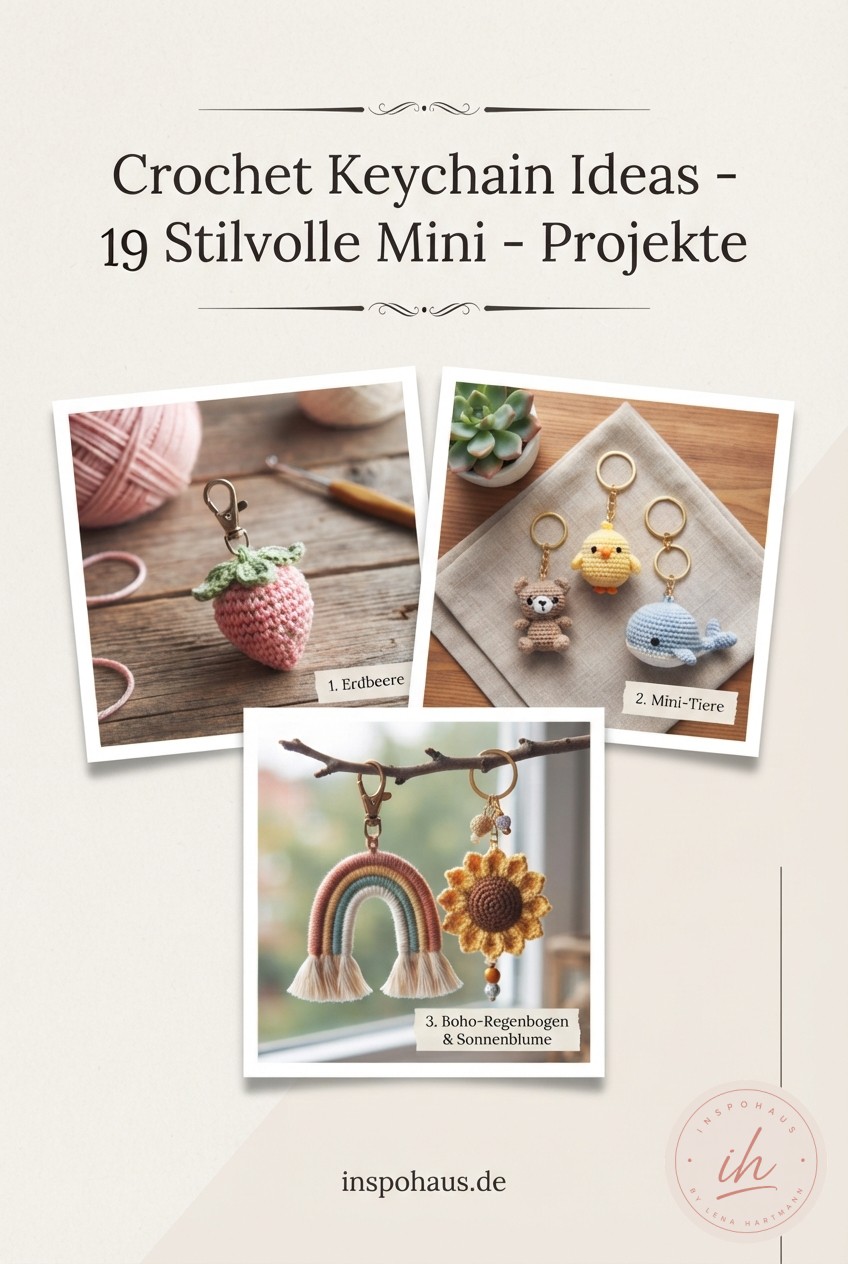 Crochet Keychain Ideas - 19 Stilvolle Mini - Projekte