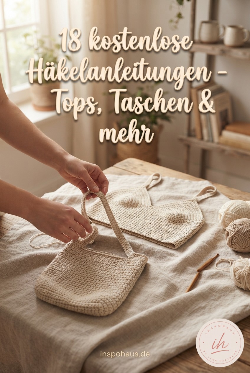 18 kostenlose Häkelanleitungen - Tops, Taschen & mehr