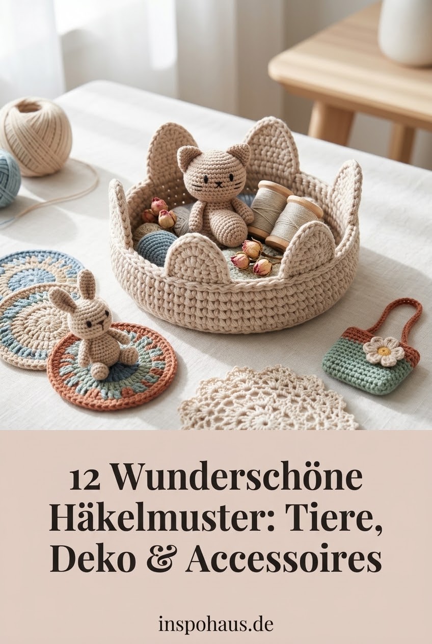 12 Wunderschöne Häkelmuster: Tiere, Deko & Accessoires