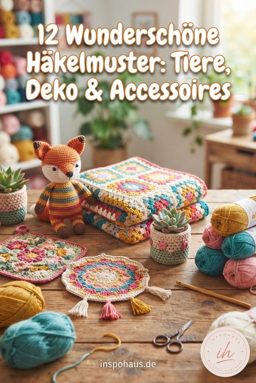 12 Wunderschöne Häkelmuster: Tiere, Deko & Accessoires