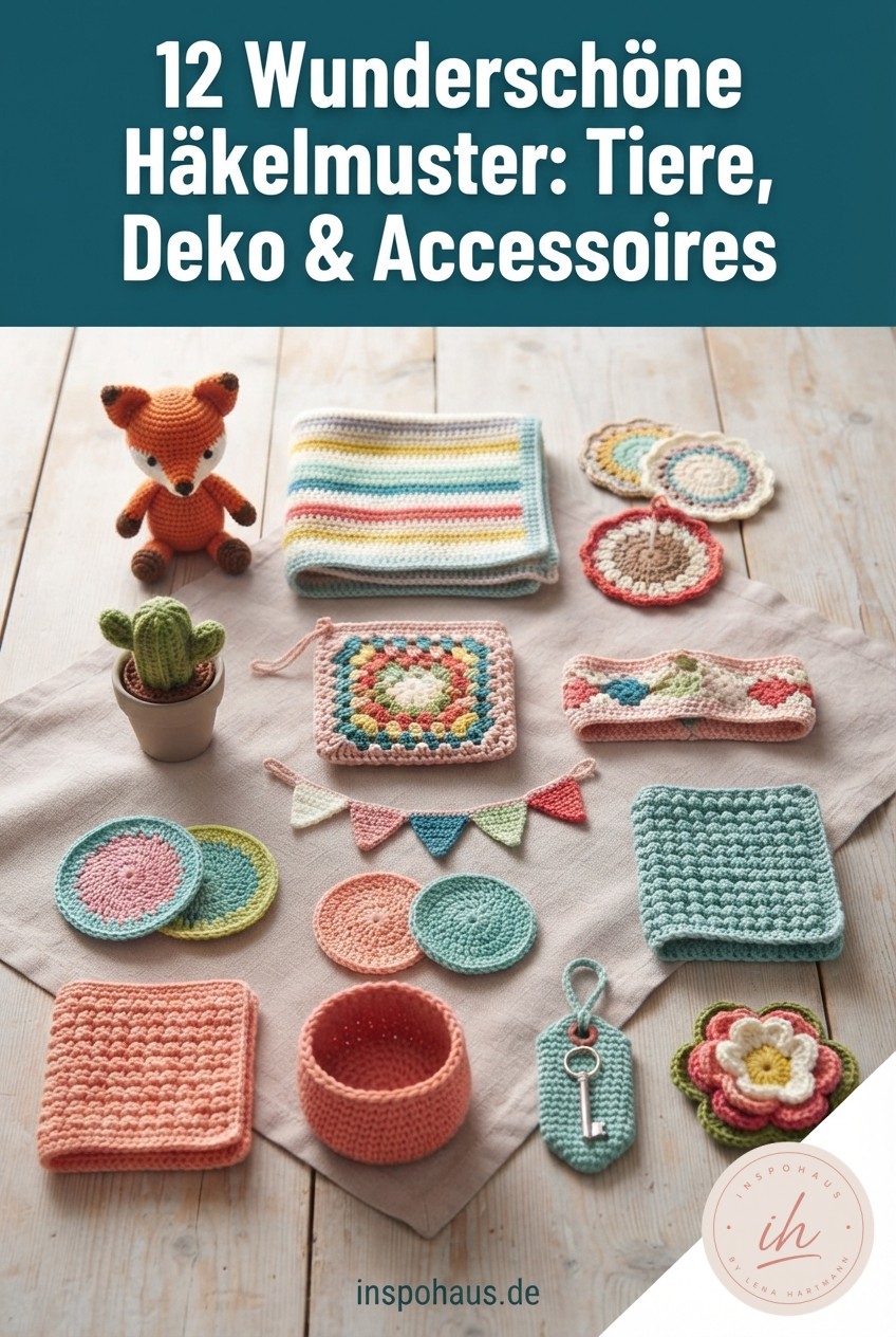 12 Wunderschöne Häkelmuster: Tiere, Deko & Accessoires