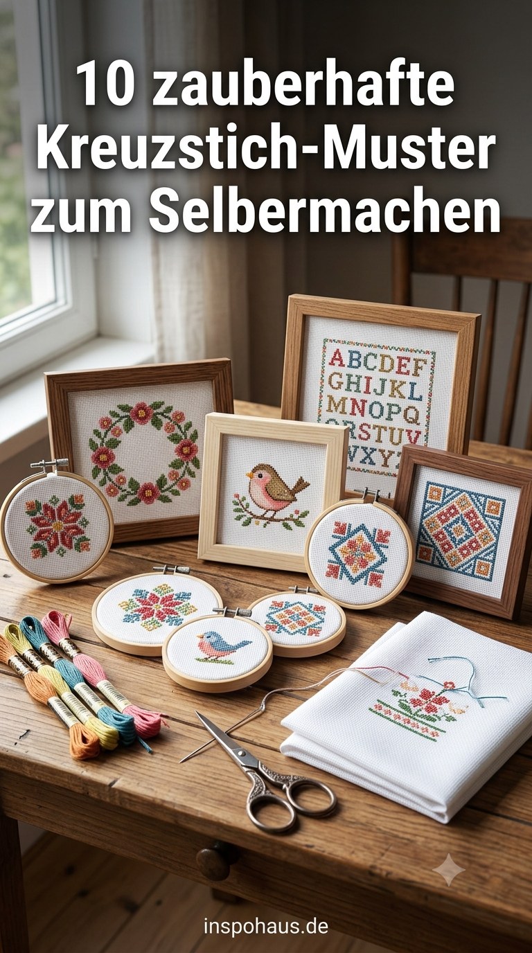 10 zauberhafte Kreuzstich-Muster zum Selbermachen