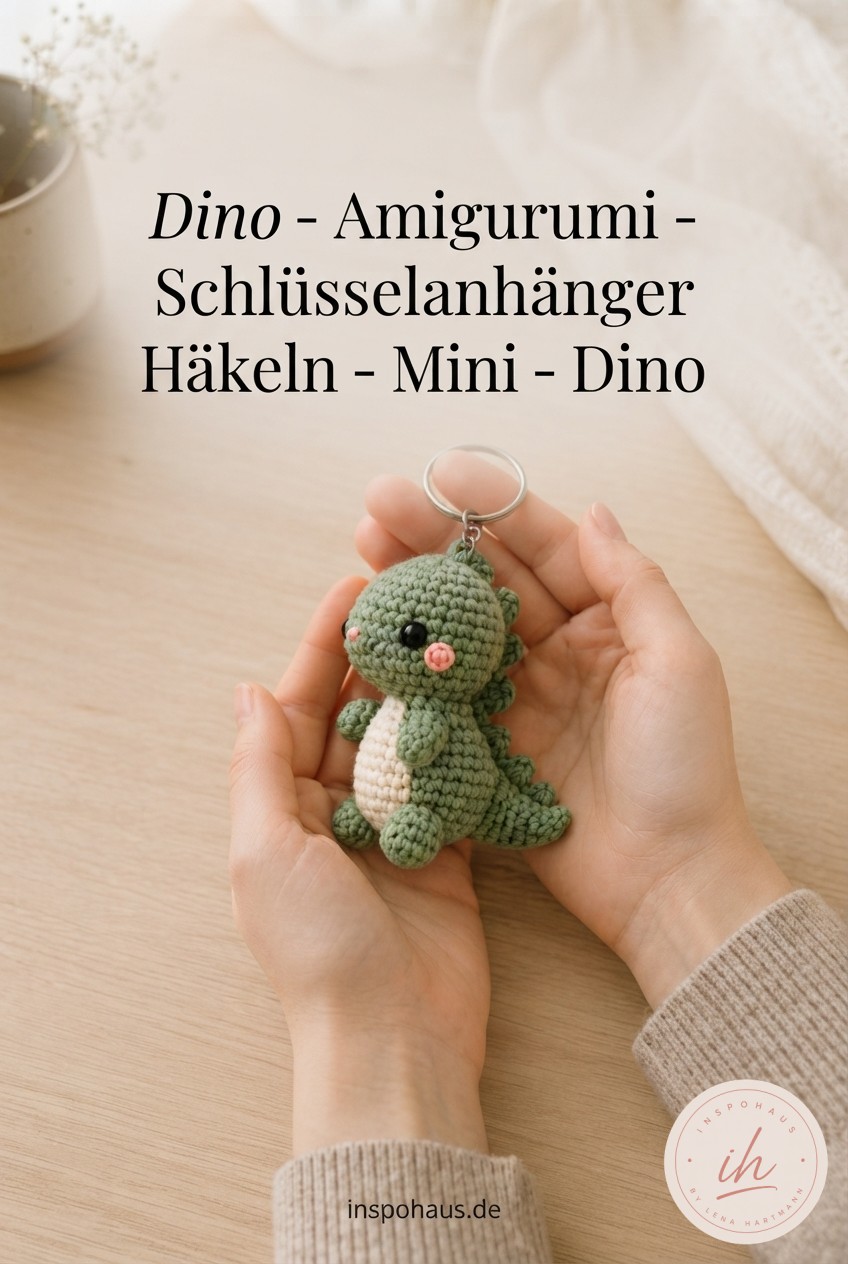 Dino - Amigurumi - Schlüsselanhänger Häkeln - Mini - Dino