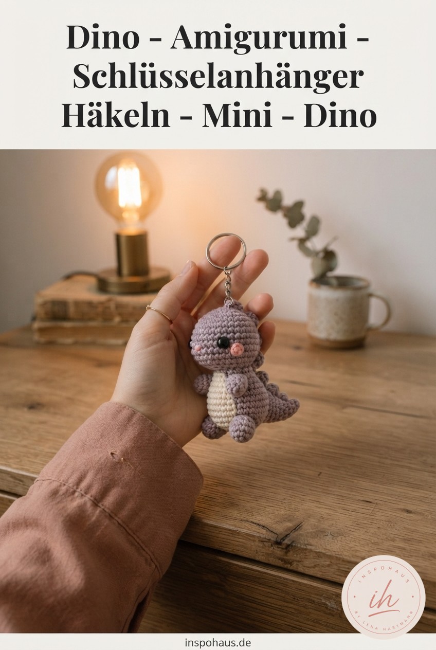 Dino - Amigurumi - Schlüsselanhänger Häkeln - Mini - Dino