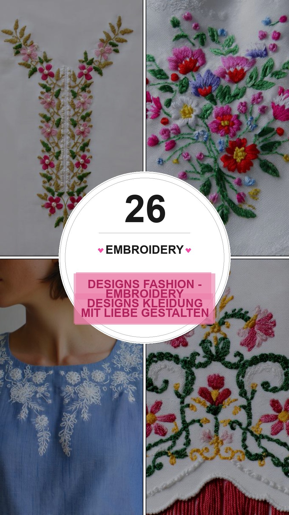 embroidery designs fashion - Embroidery Designs Kleidung mit Liebe Gestalten