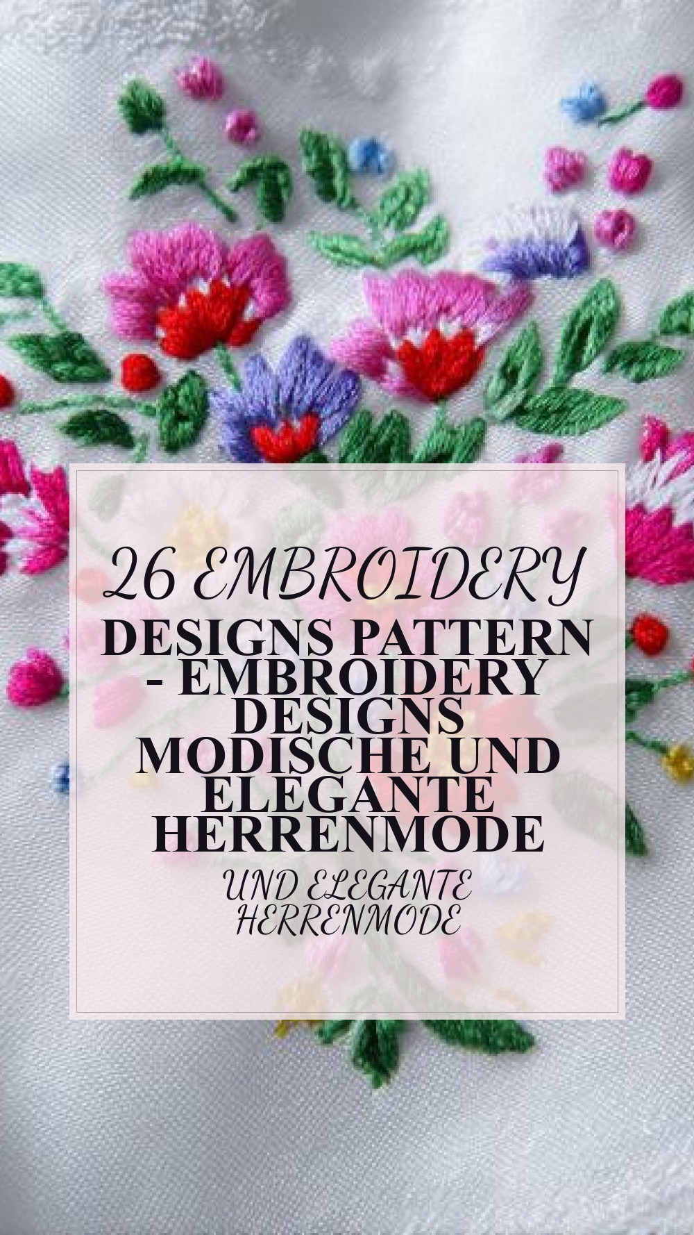 embroidery designs pattern - Embroidery Designs modische und elegante Herrenmode