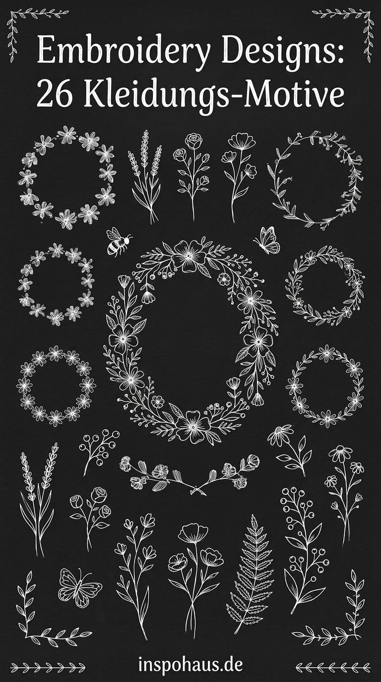 Embroidery Designs: 26 Kleidungs-Motive