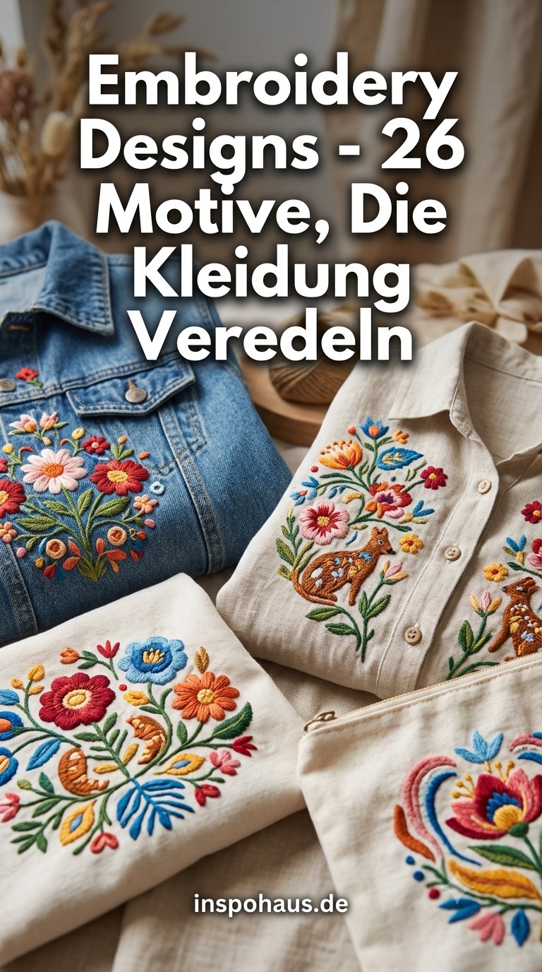 Embroidery Designs - 26 Motive, Die Kleidung Veredeln