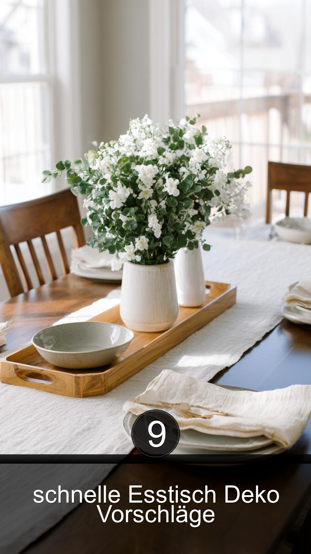 9 schnelle Esstisch Deko Vorschläge