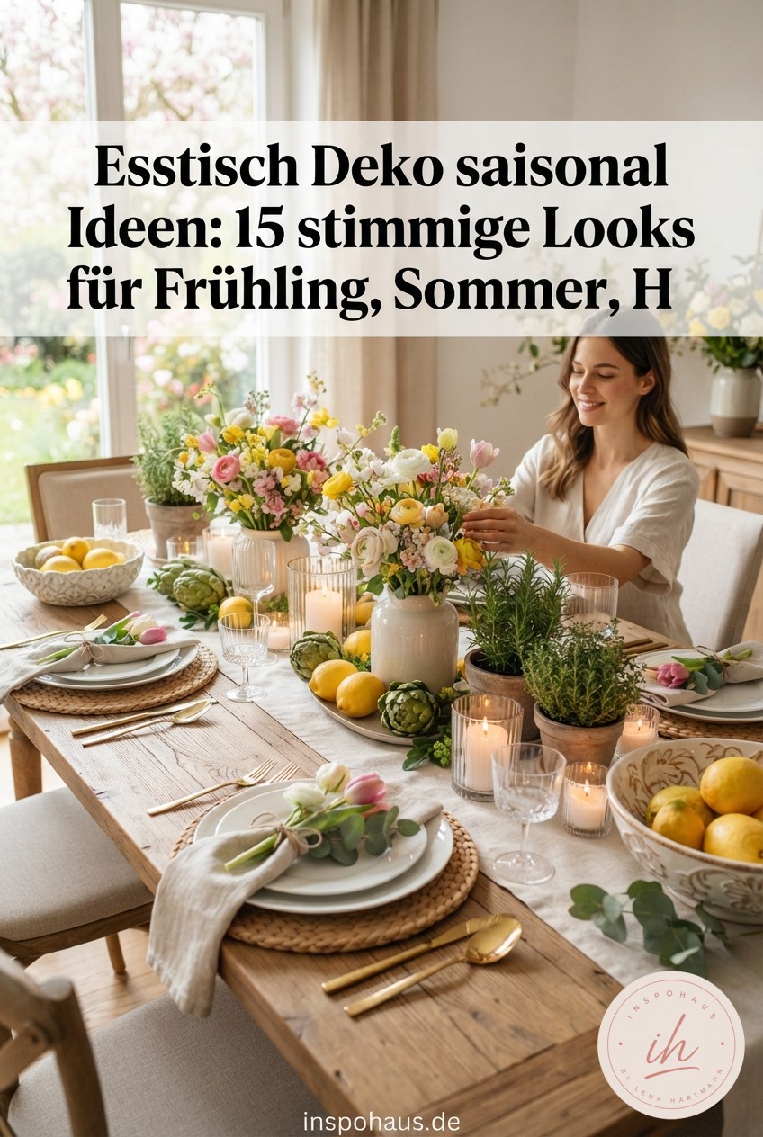 Esstisch Deko saisonal Ideen: 15 stimmige Looks für Frühling, Sommer, Herbst und Winter