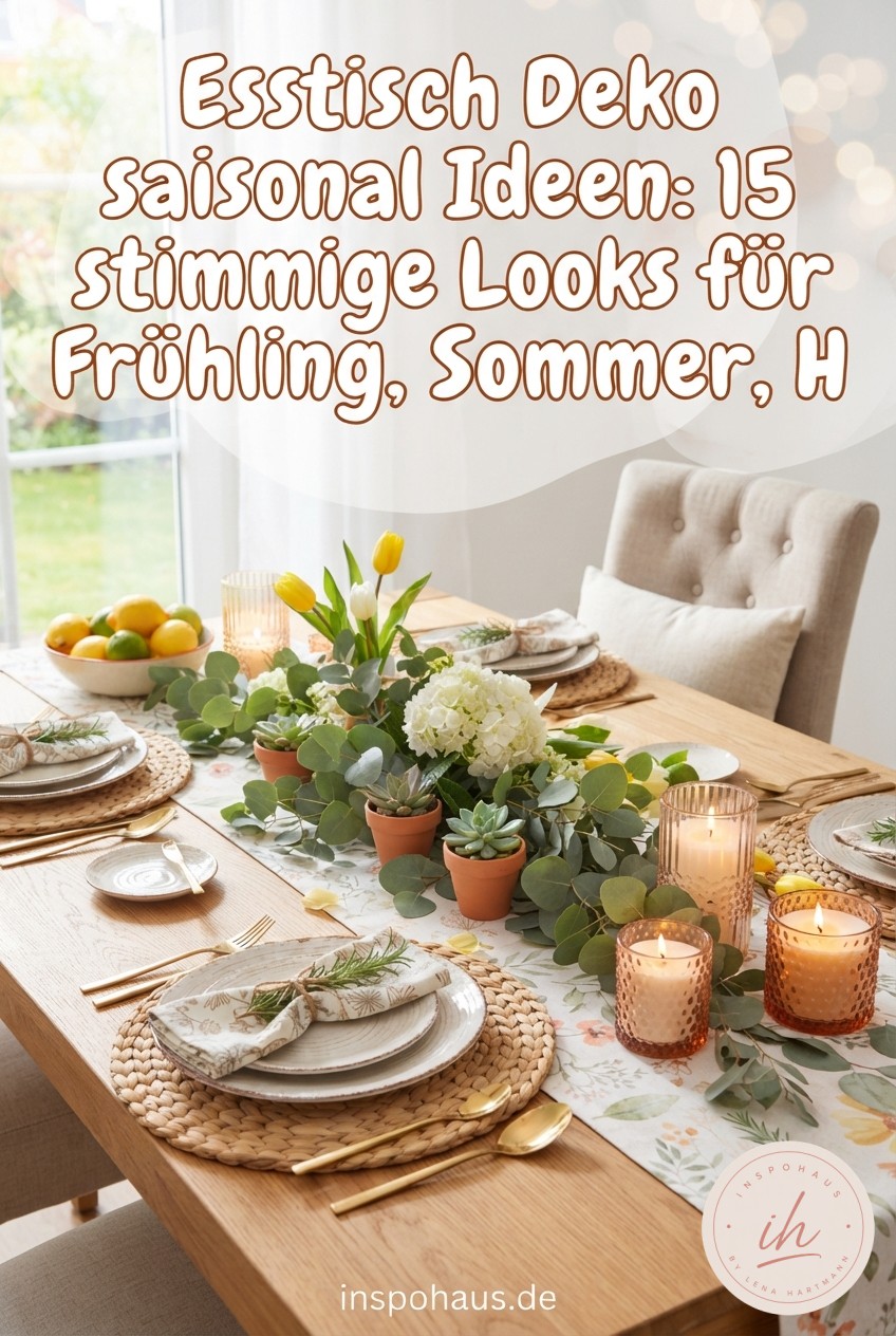 Esstisch Deko saisonal Ideen: 15 stimmige Looks für Frühling, Sommer, Herbst und Winter