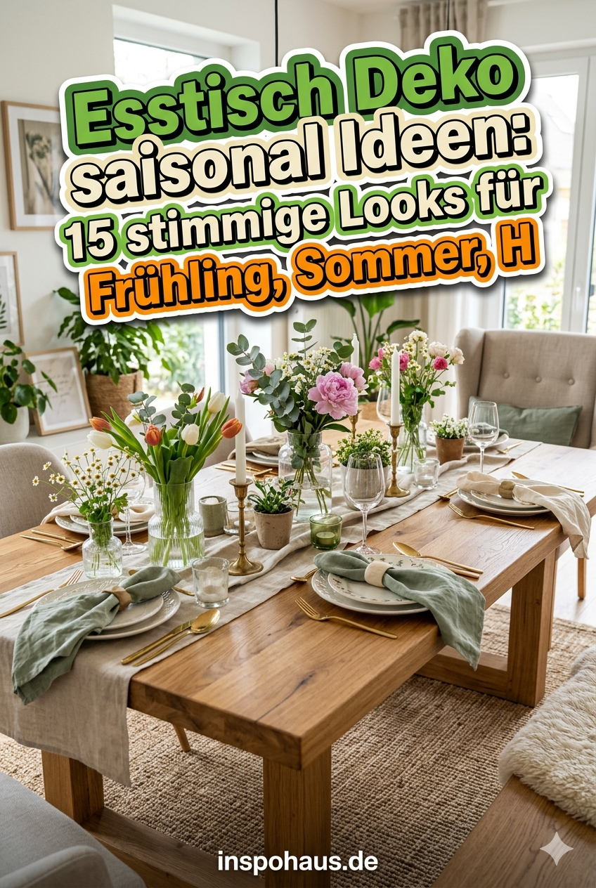 Esstisch Deko saisonal Ideen: 15 stimmige Looks für Frühling, Sommer, Herbst und Winter
