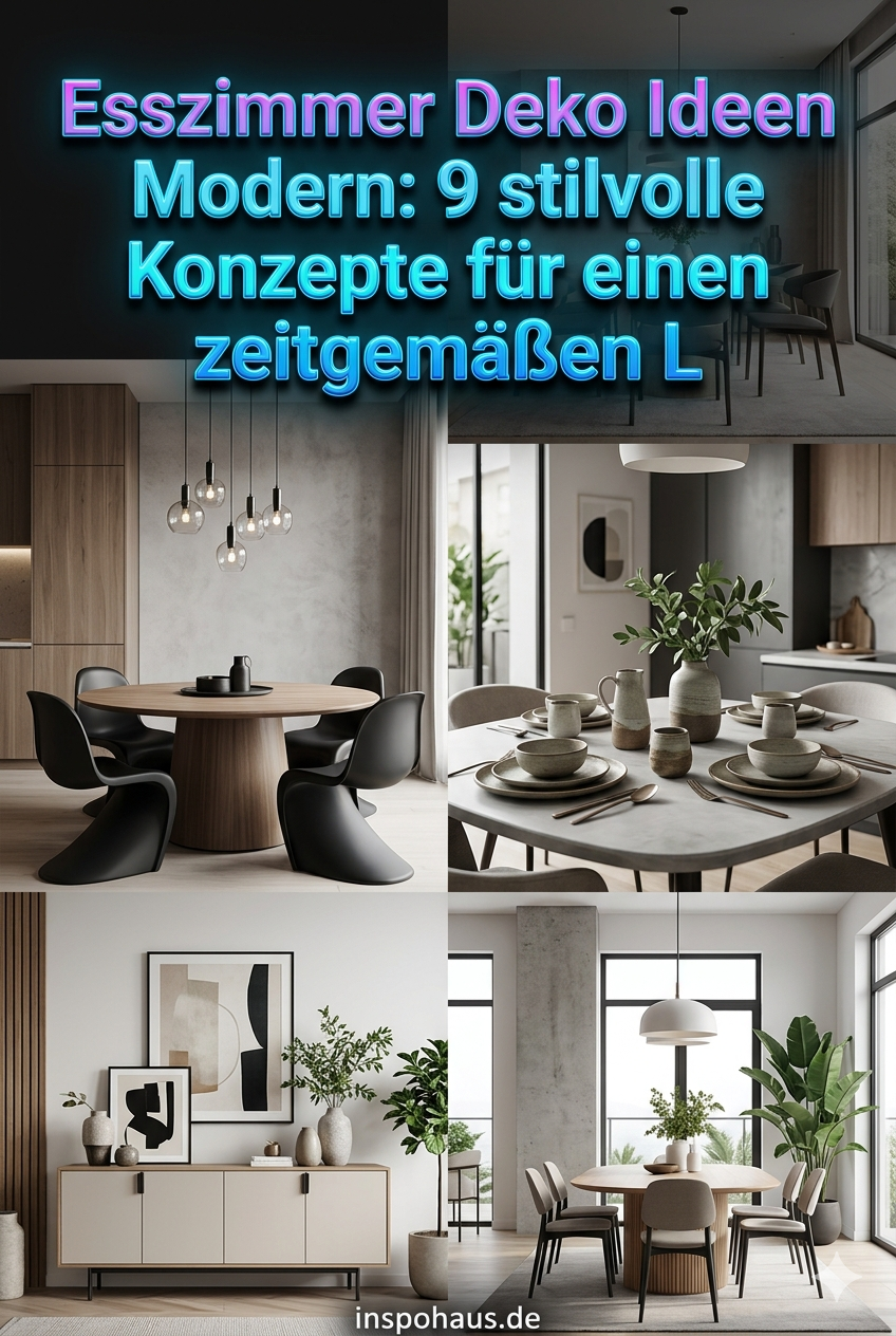 Esszimmer Deko Ideen Modern: 9 stilvolle Konzepte für einen zeitgemäßen Look