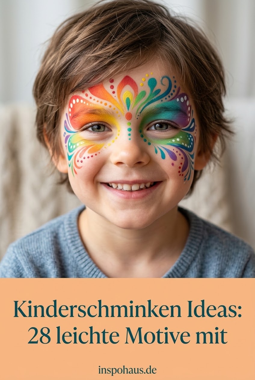 Kinderschminken Ideas: 28 leichte Motive mit Schritt-für-Schritt-Anleitung