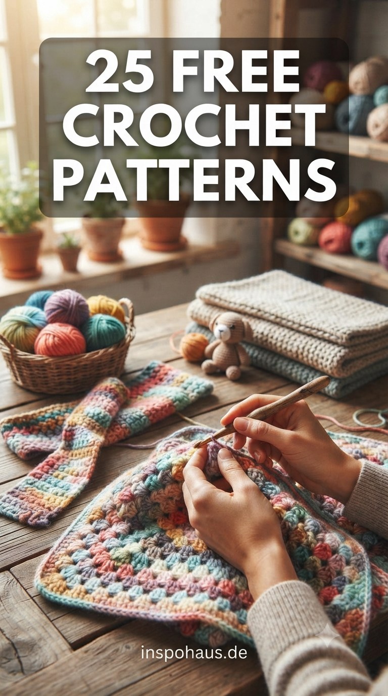 25 free crochet patterns