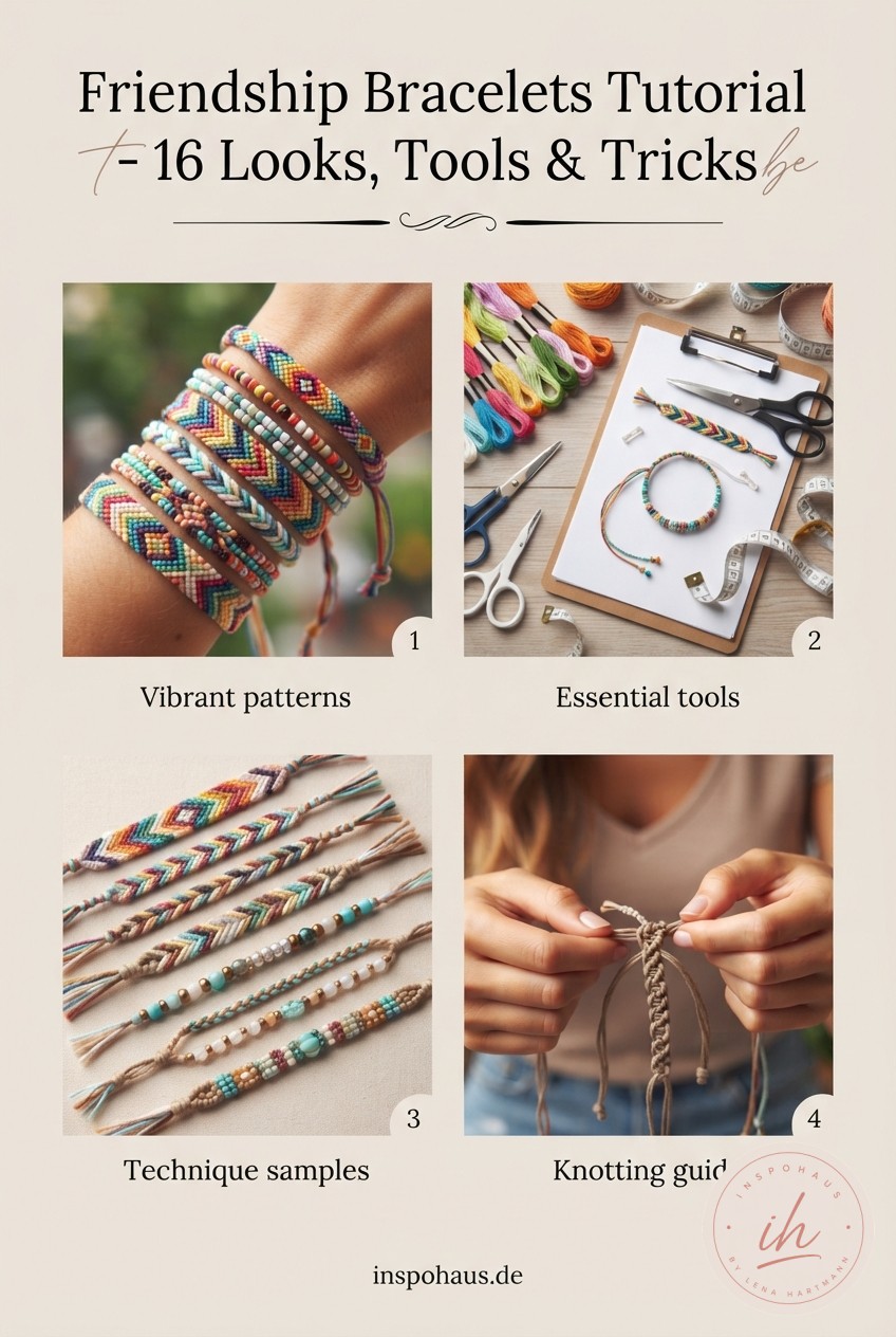 Friendship Bracelets Tutorial - 16 Looks, Tools & Tricks
