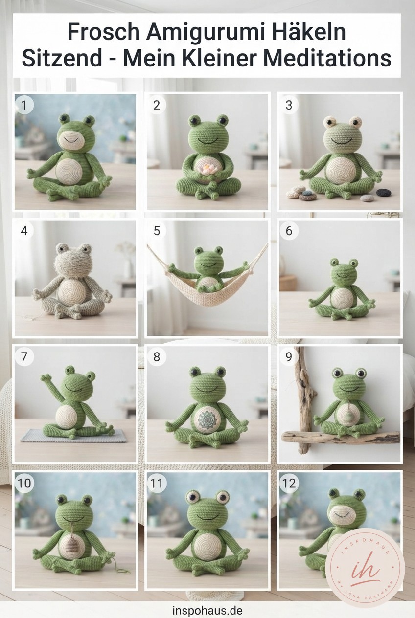 Frosch Amigurumi Häkeln Sitzend - Mein Kleiner Meditations