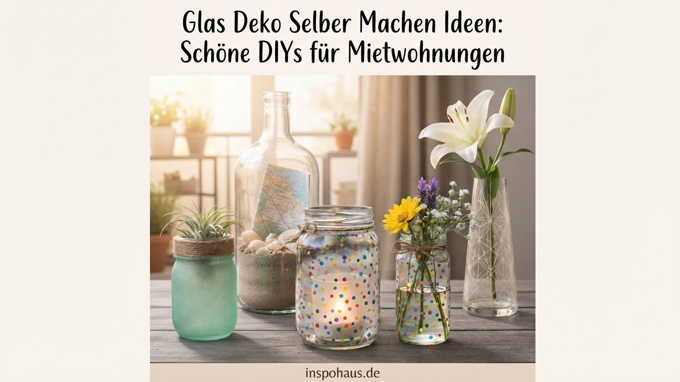 Glas Deko Selber Machen Ideen: Schöne DIYs für Mietwohnungen