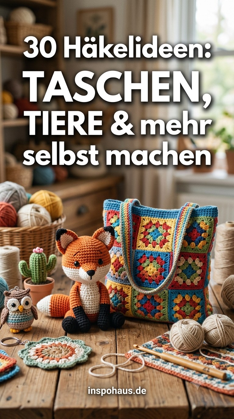 30 Häkelideen: Taschen, Tiere & mehr selbst machen