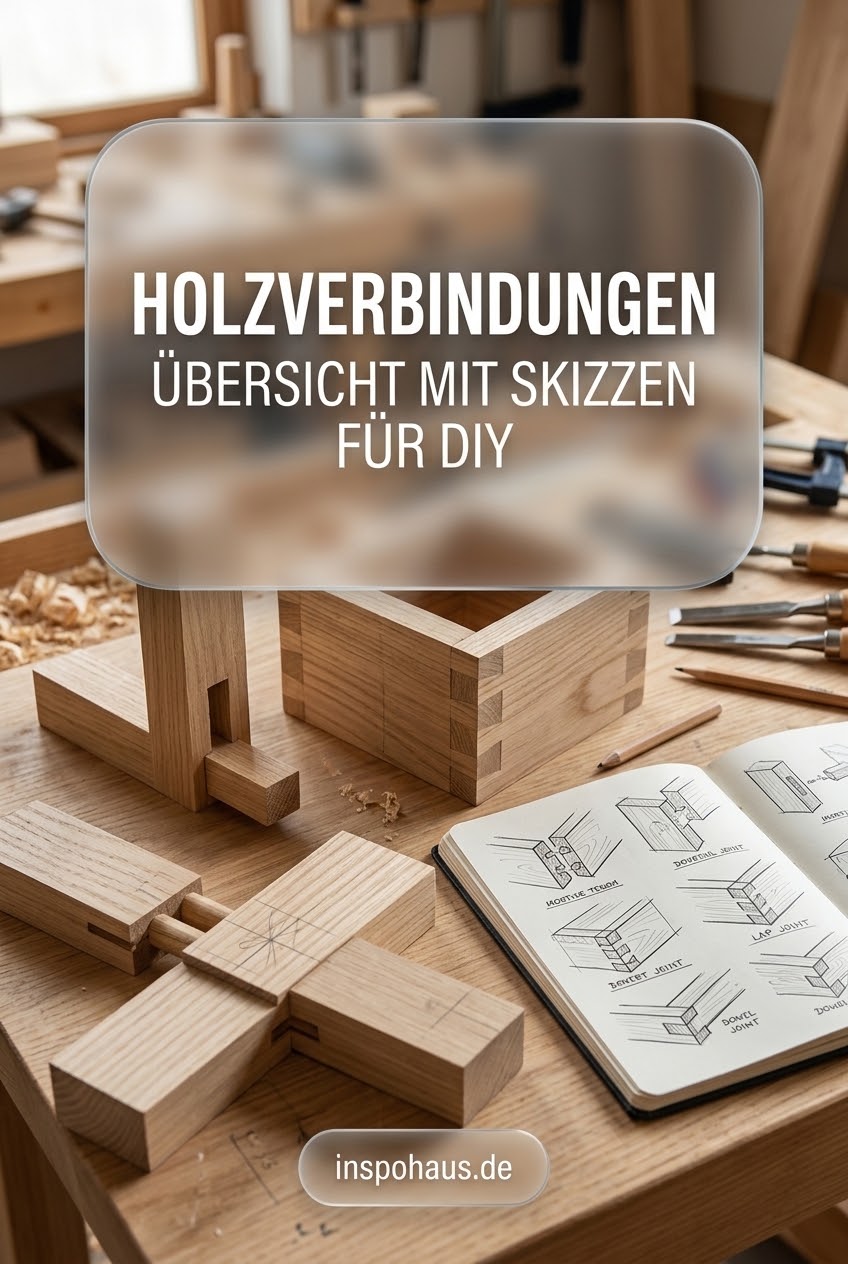 Holzverbindungen Übersicht mit Skizzen für DIY