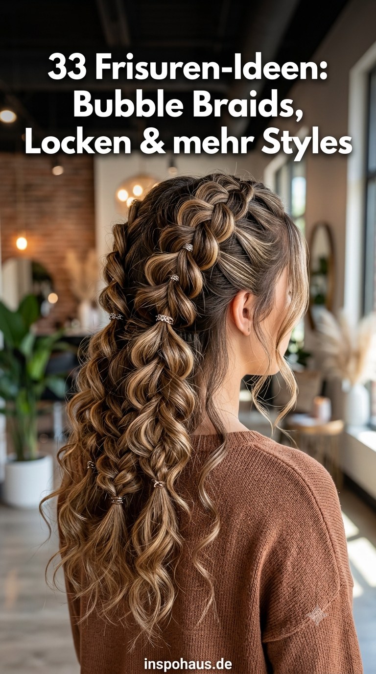 33 Frisuren-Ideen: Bubble Braids, Locken & mehr Styles