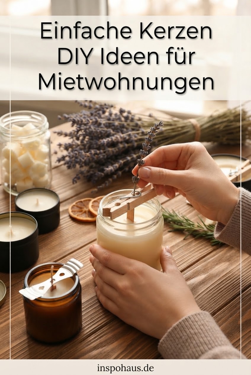Einfache Kerzen DIY Ideen für Mietwohnungen