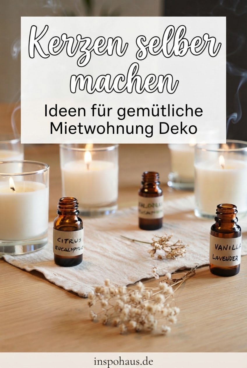 Kerzen selber machen Ideen für gemütliche Mietwohnung Deko