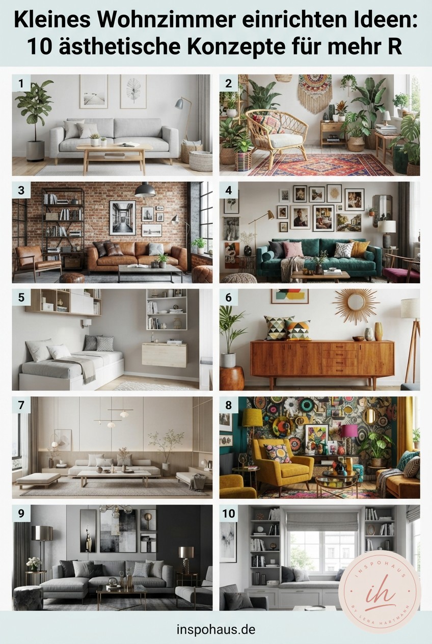 Kleines Wohnzimmer einrichten Ideen: 10 ästhetische Konzepte für mehr Raumgefühl
