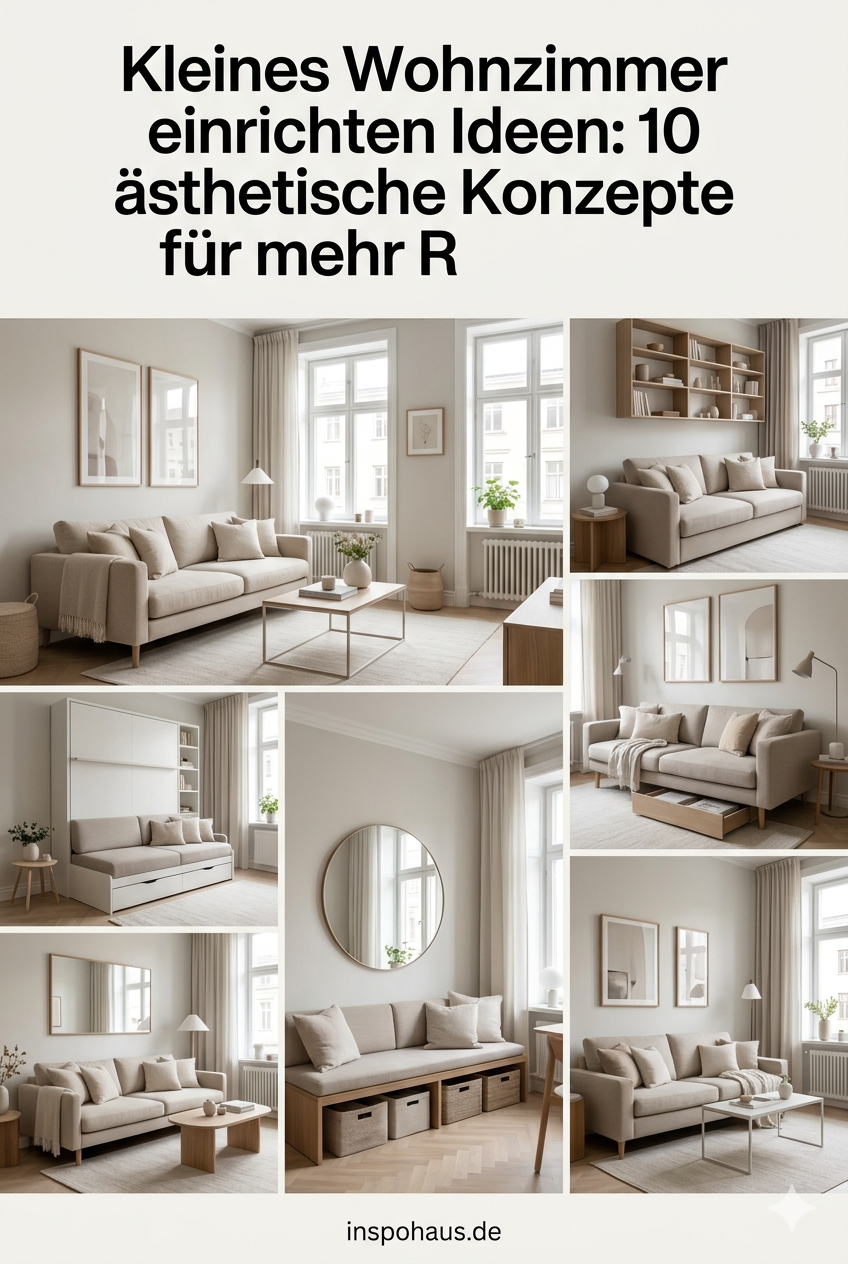 Kleines Wohnzimmer einrichten Ideen: 10 ästhetische Konzepte für mehr Raumgefühl