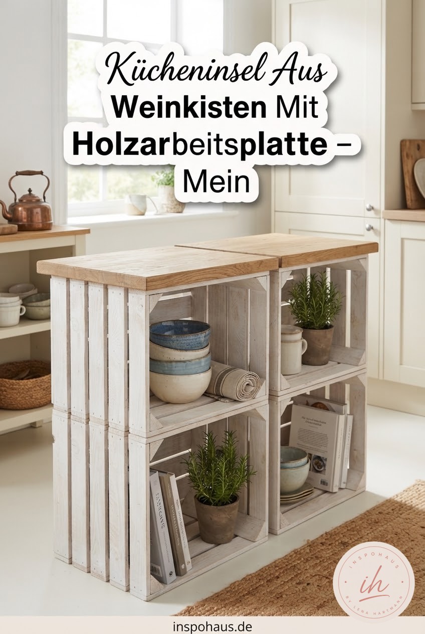 Kücheninsel Aus Weinkisten Mit Holzarbeitsplatte - Mein