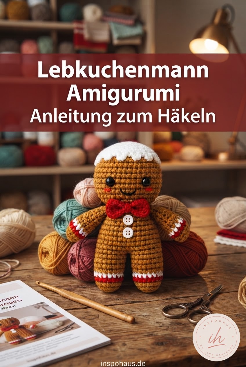 Lebkuchenmann Amigurumi Anleitung zum Häkeln