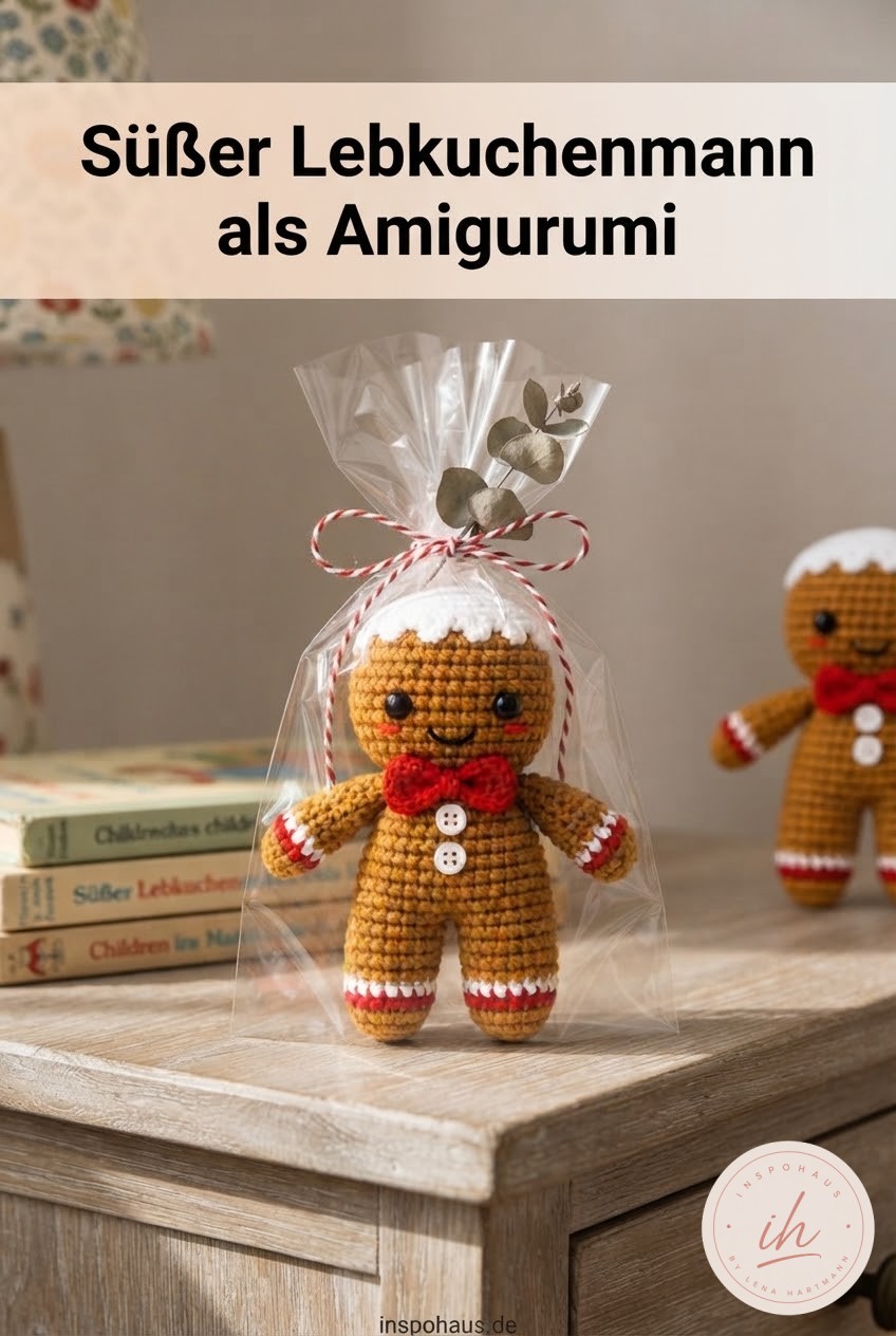 Süßer Lebkuchenmann als Amigurumi