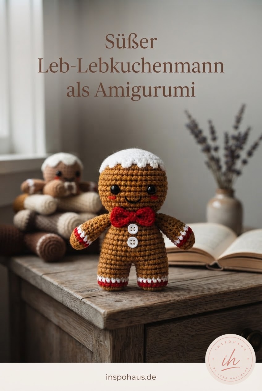 Süßer Lebkuchenmann als Amigurumi
