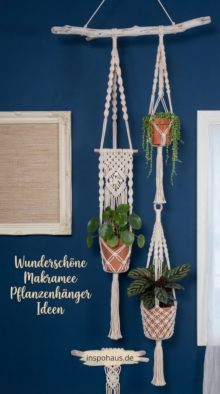 Wunderschöne Makramee Pflanzenhänger Ideen